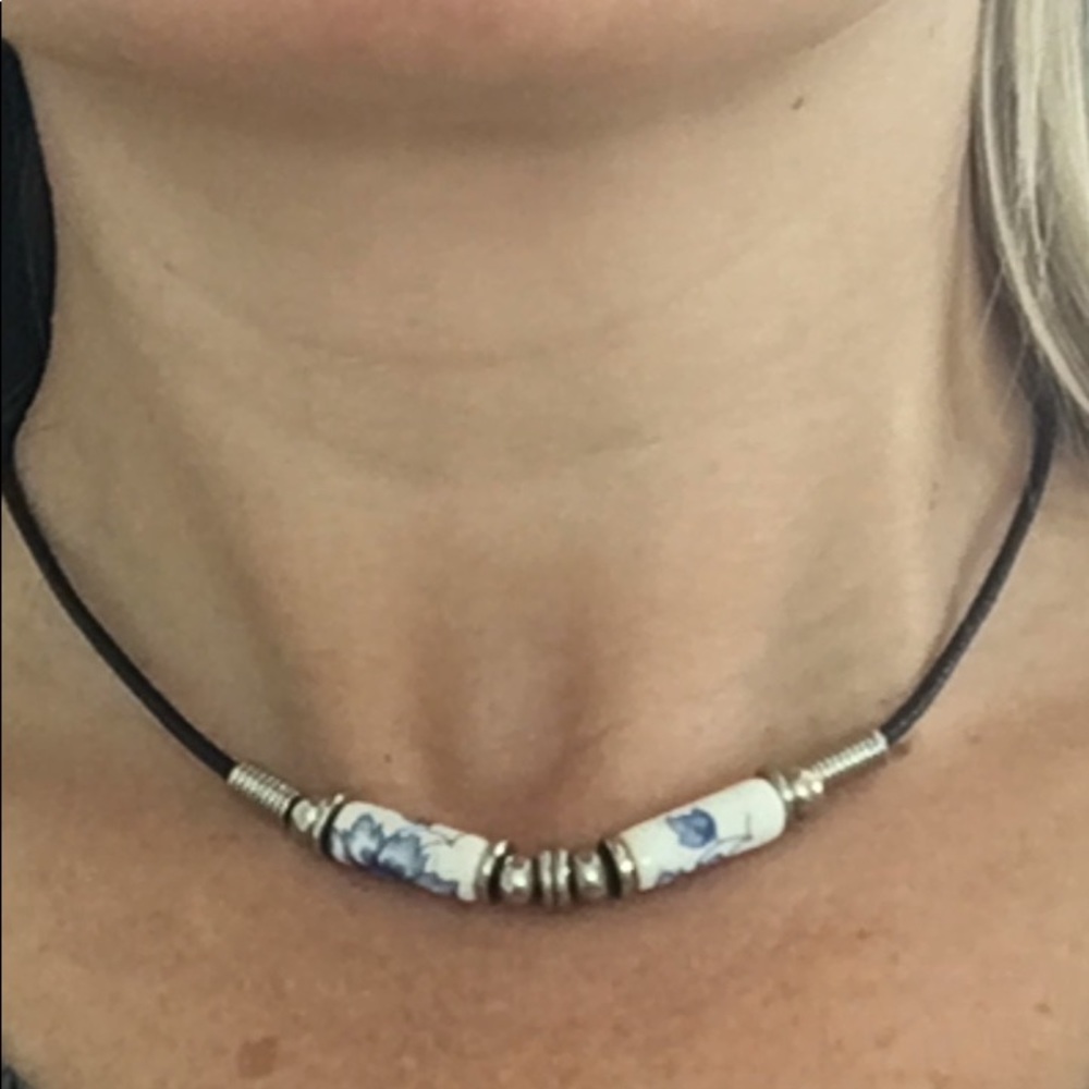 Beautiful Festival Chic Ceramic Choker & Bracelet - Picture 4 of 4